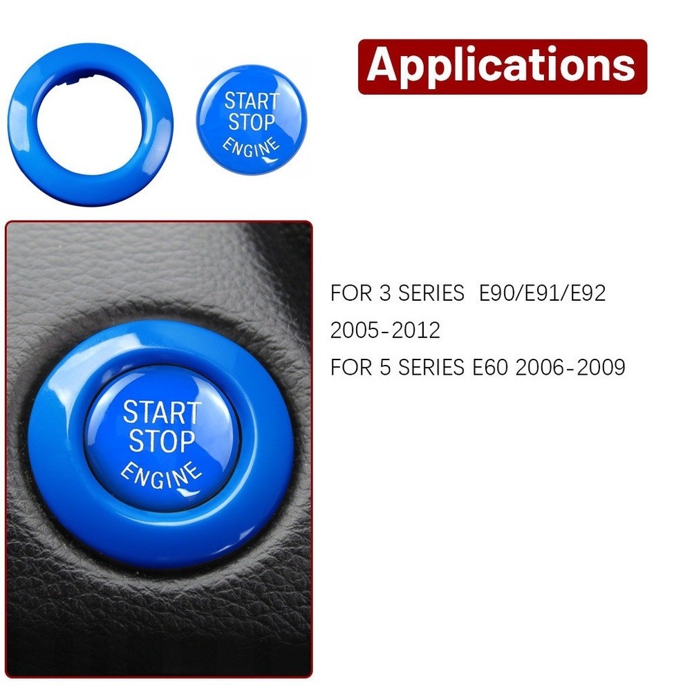 Replacement Start Stop Button Frame Compatible with For BMW E90 E91 E92 E60