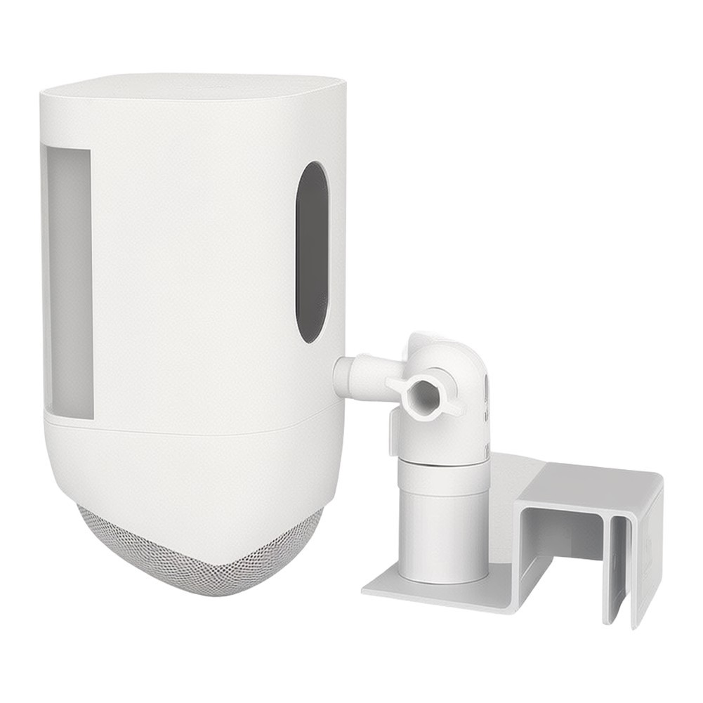 Sturdy White Metal Bracket for Simultaneous Solar Panel and Camera Mount