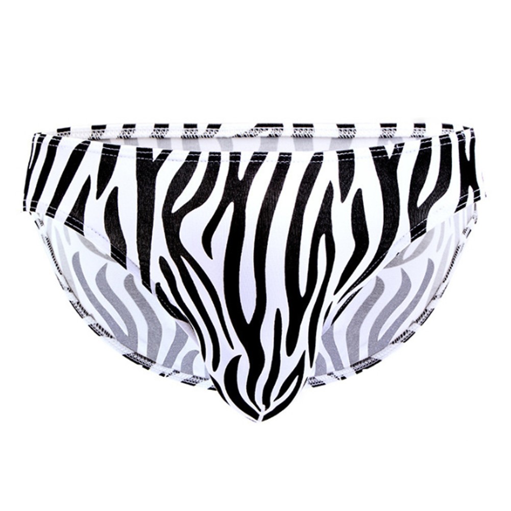 Soft Print Briefs for Men Low Waist Narrow Side Stretch Underwear Modal