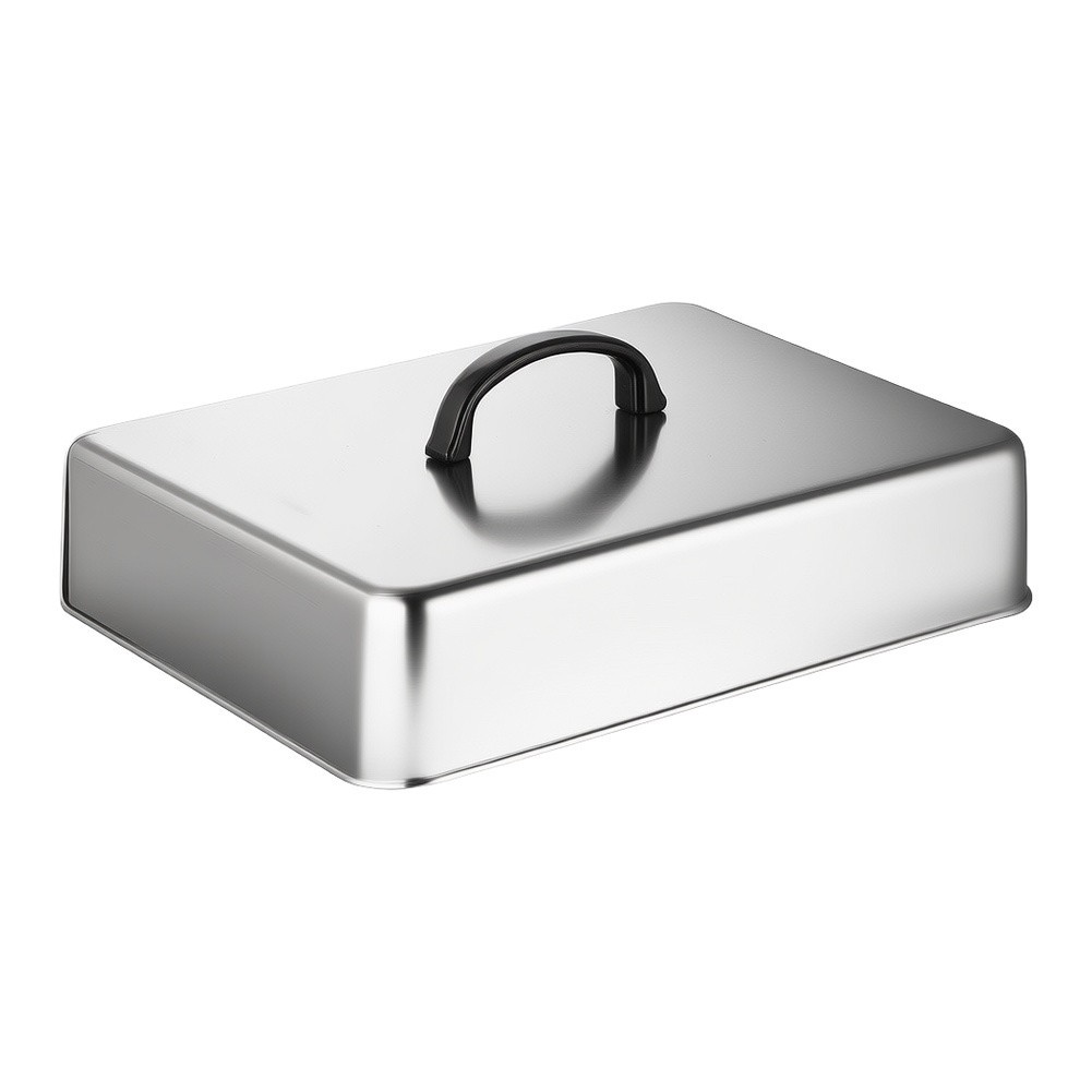 Stainless Steel Square Basting Dome for Melting Cheese and Steaming on Griddle