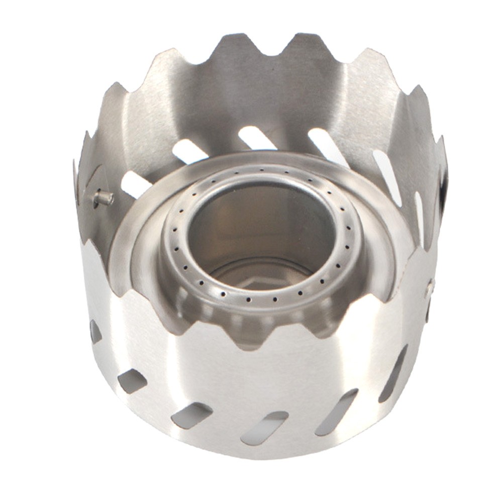Stainless Steel Outdoor Stove Compact Size 4 cm H x 8.5 cm D for Easy Carry