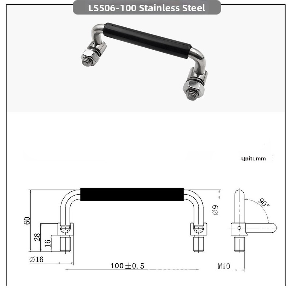 304 Grade Folding Handle Stainless Steel 90 Degree for Industrial Applications