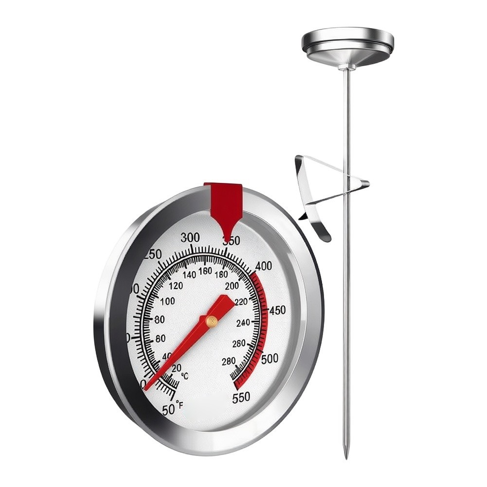 Deep Fry Thermometer Stainless Steel Bimetallic Mechanism Fast Read 50F 550F