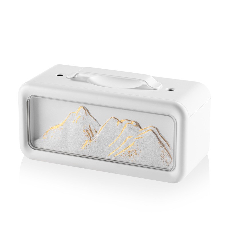 600mL Desktop USB Humidifier Dual Mist Snow Mountain Quiet 36dB Design