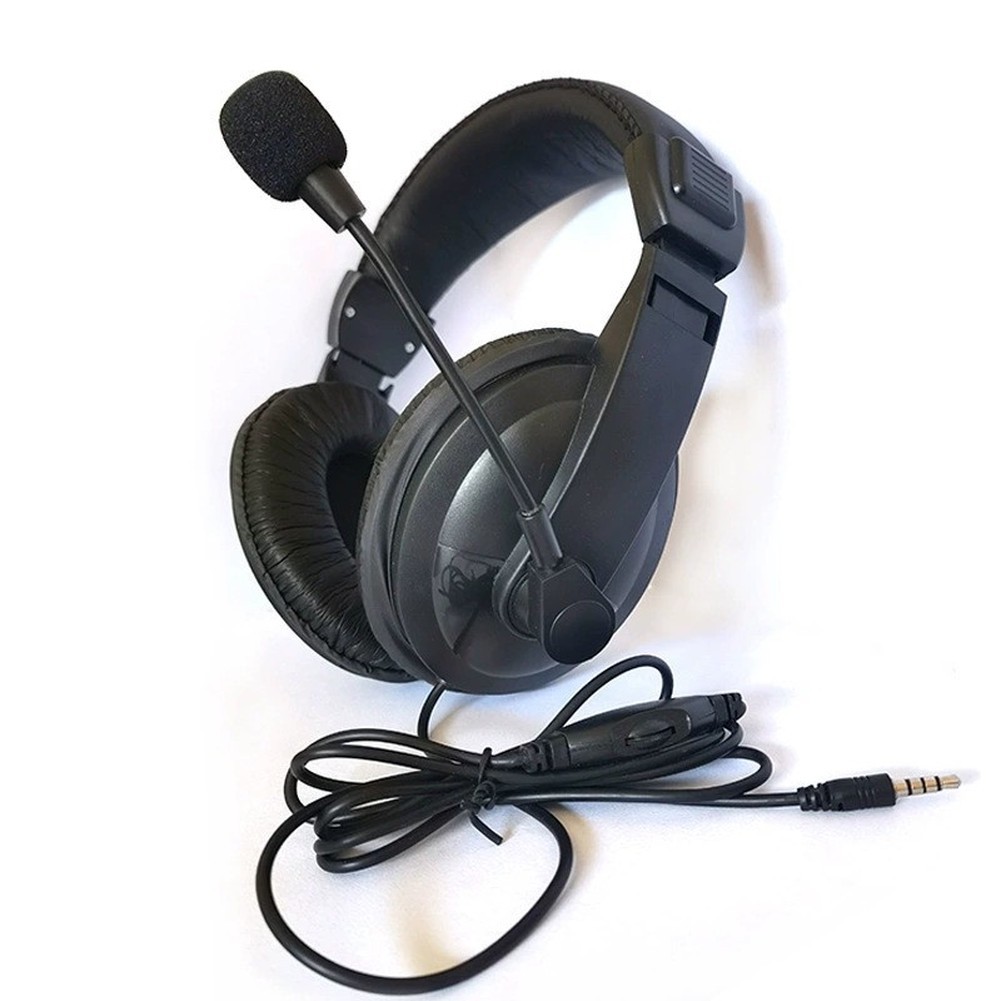 Over-Ear Wired Gaming Headset Compatible with Dual Jack and Single Jack Devices