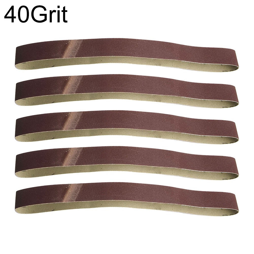 5Pc 330x10mm Sanding Belts Aluminum Oxide Grit 60 1000 for Wood Metal Grinding