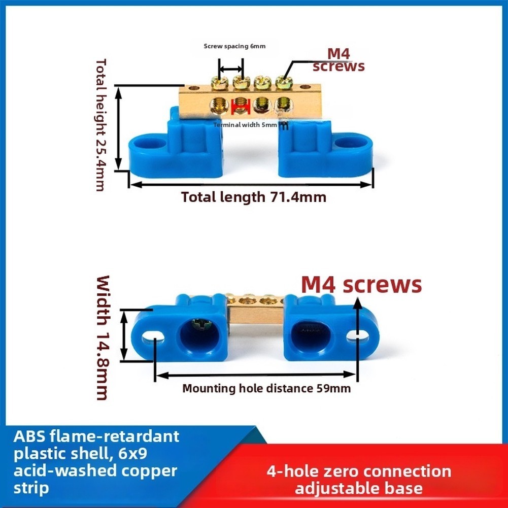For Distribution Box Grounding Terminal Strip Blue Bridge-shaped Design