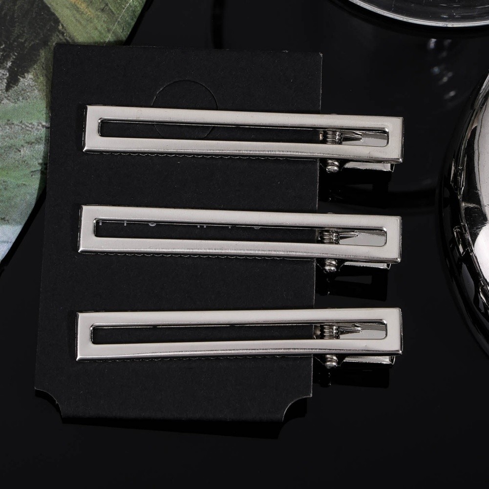 Silver Star Metall Entenschnabel Haarspangen für Frauen für seitlichen für pony