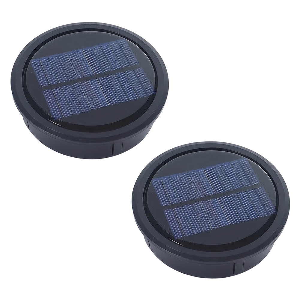 Waterproof Solar Lantern Top Replacement with Integrated LED Bulbs 10.5cm ABS