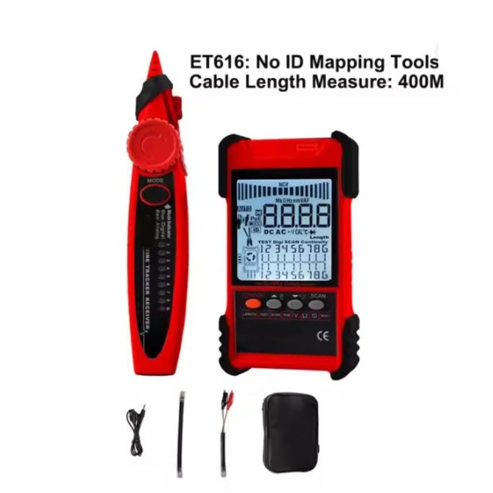 Cable Tester ET616 ET618 for Ethernet Cable Length Meter Inch Switching