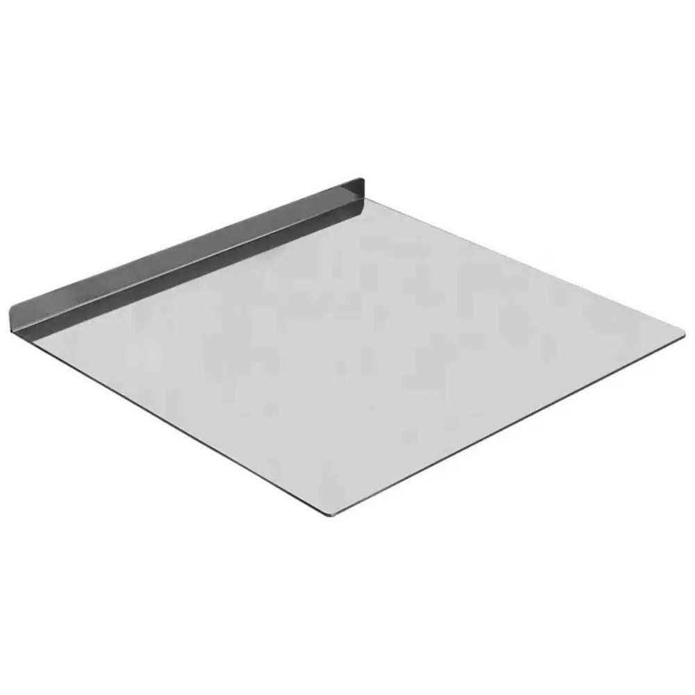 Stainless Steel Cutting Board with Lip 30x30cm Non-Slip Dishwasher Safe