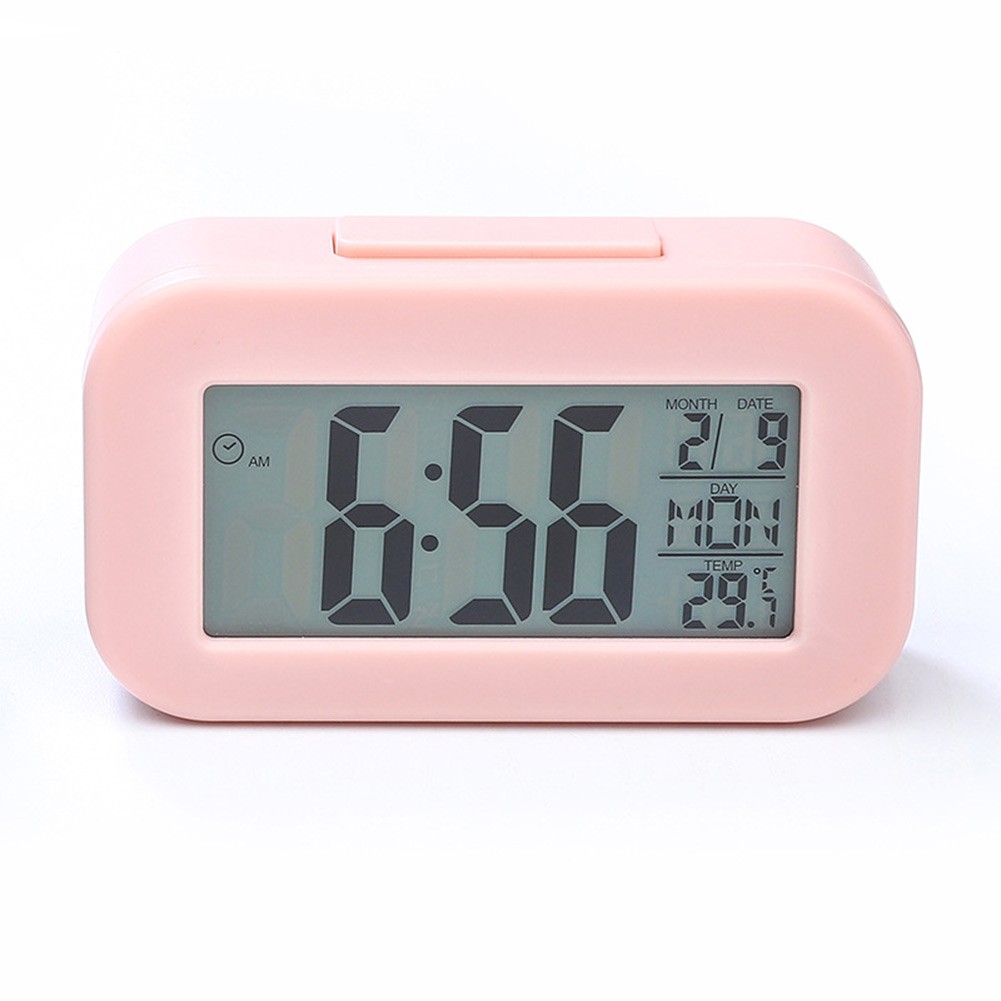 Bedside Electronic Timer Smart Lcd Alarm Clock Compact Abs Plastic Body