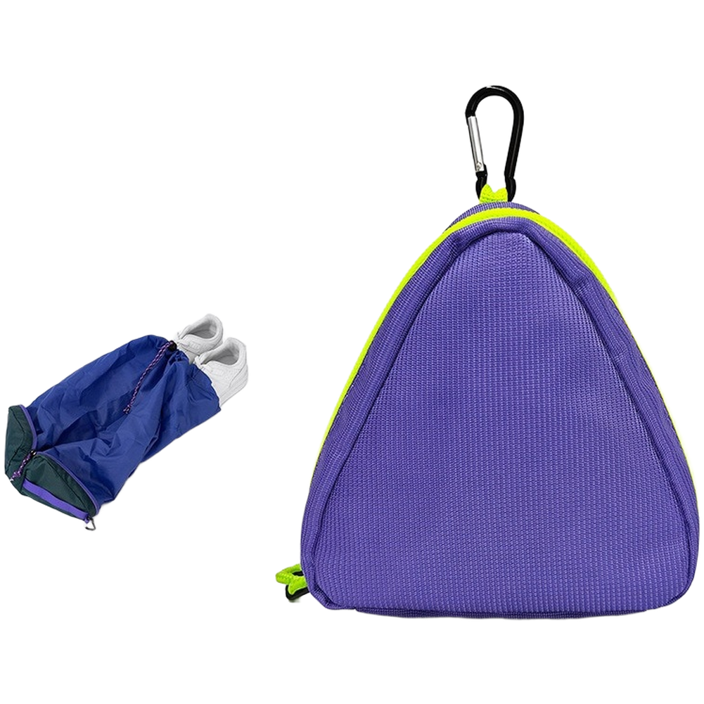 For Athletic Training Foldable Shoe Bag Nylon Storage Sack 200D Grid Fabric