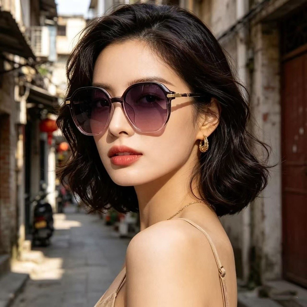 Leichtes UV400-TEILIGESteiliges Gestell im koreanischen Stil für Damen 14,1 x 5