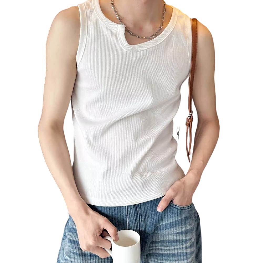 Men’s Lightweight Polyester Sleeveless Vest for Summer Fitness Routine