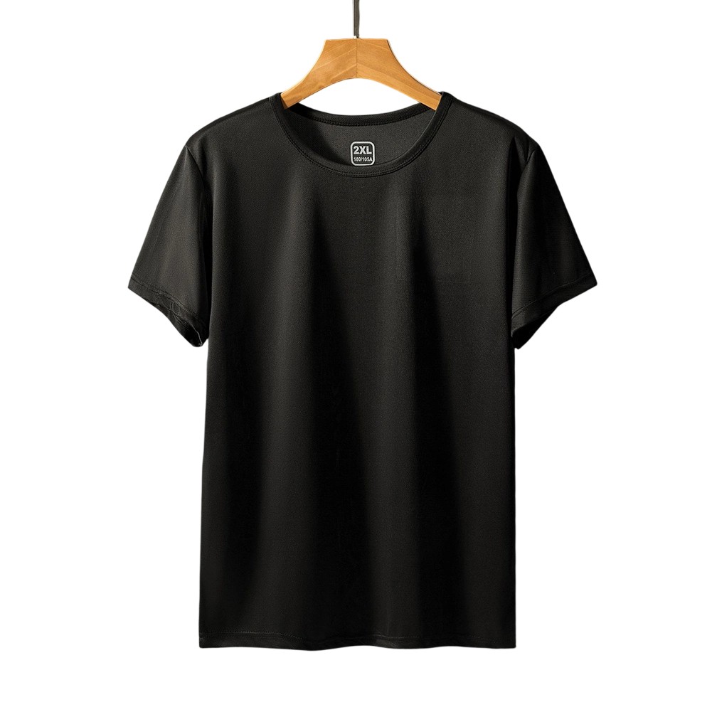 Men’s Ice Silk Casual T-Shirt Short Sleeve Round Neck Running Sport Top