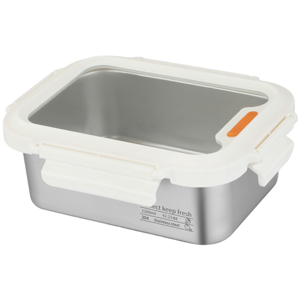 Smooth Finish Stainless Steel Lunch Box Airtight Food Storage Rust Resistant