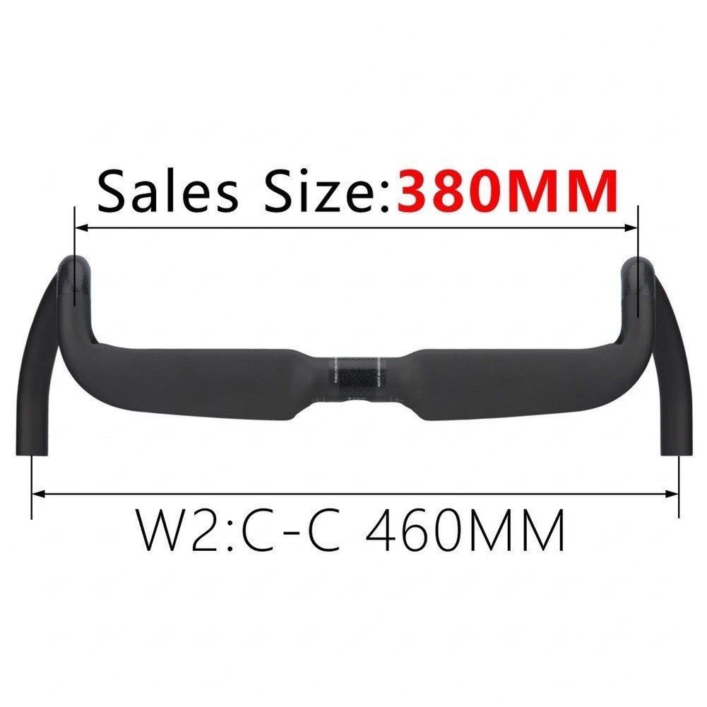 For GRAVEL Bike Handlebar Carbon Fiber 31.8mm Stem Clamp 78mm Reach 110mm Drop