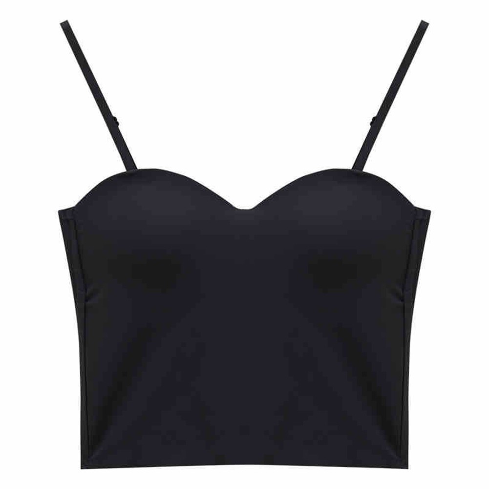 Women’s Seamless Ice Silk Vest Bra Camisole Top for Daily Vacation Home Wear