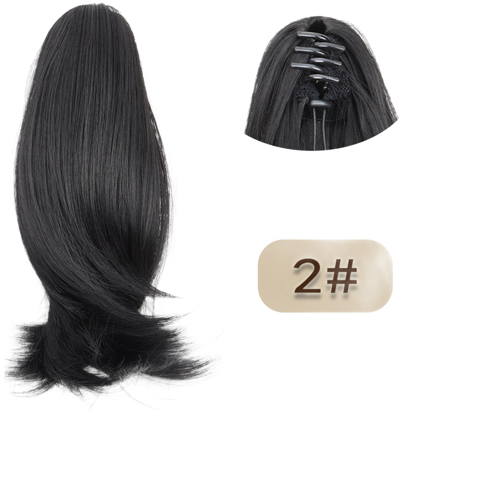 25cm Straight Hair Extension for High Ponytail Natural Look Silk Material