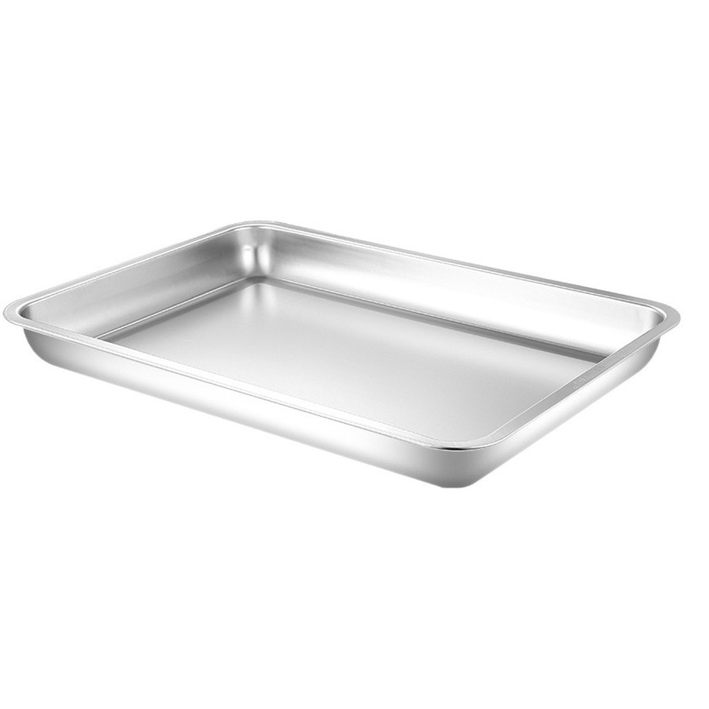Stainless Steel Square Deep Tray for Restaurant and Catering Use 45x35x2cm - Produktbild 2