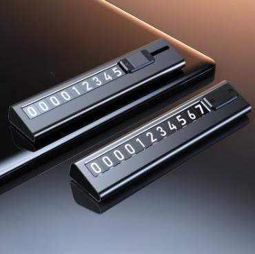 Electronic Storage Parking Number Plate with Night Glow Function for Vehicles