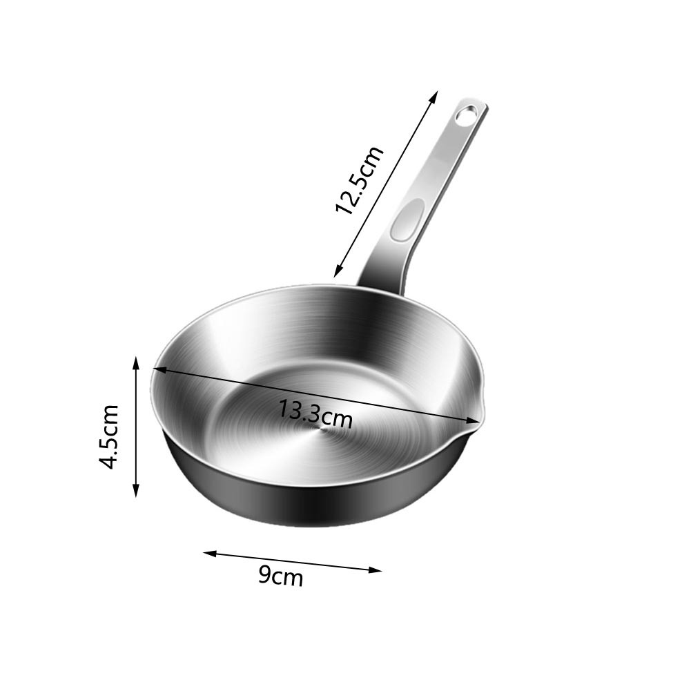 For Daily Home Cooking 316L Stainless Steel Pan For Gas Induction Electric