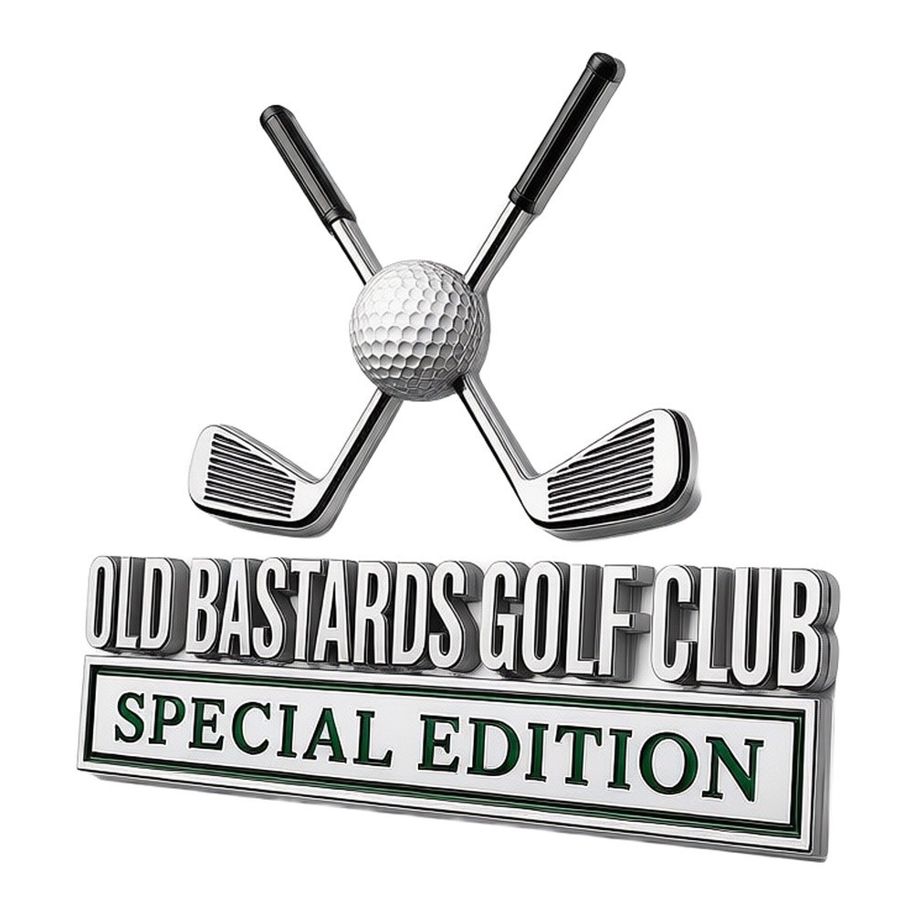 For Elite For Golf Emblem Chrome Badge 10cm Decal Multicolored