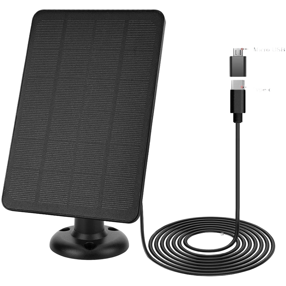 Monocrystalline Solar Panel 4W for Battery Powered Doorbell and Camera Use