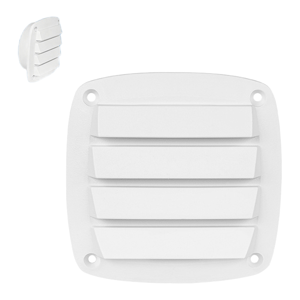 RV Boat Vent Cover 12.7 cm x 12.7 cm x 4.9 cm White Black PP+GF Vent Cover
