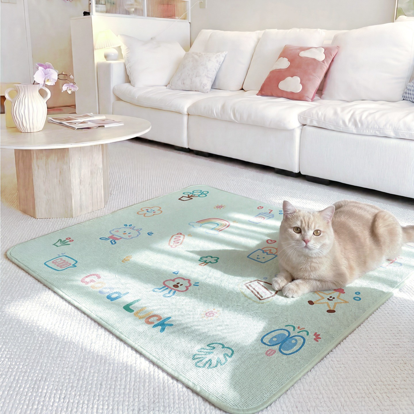 Cooling Mat for Pets - Ice Silk Fabric Dog Pad Comfortable in Hot Conditions