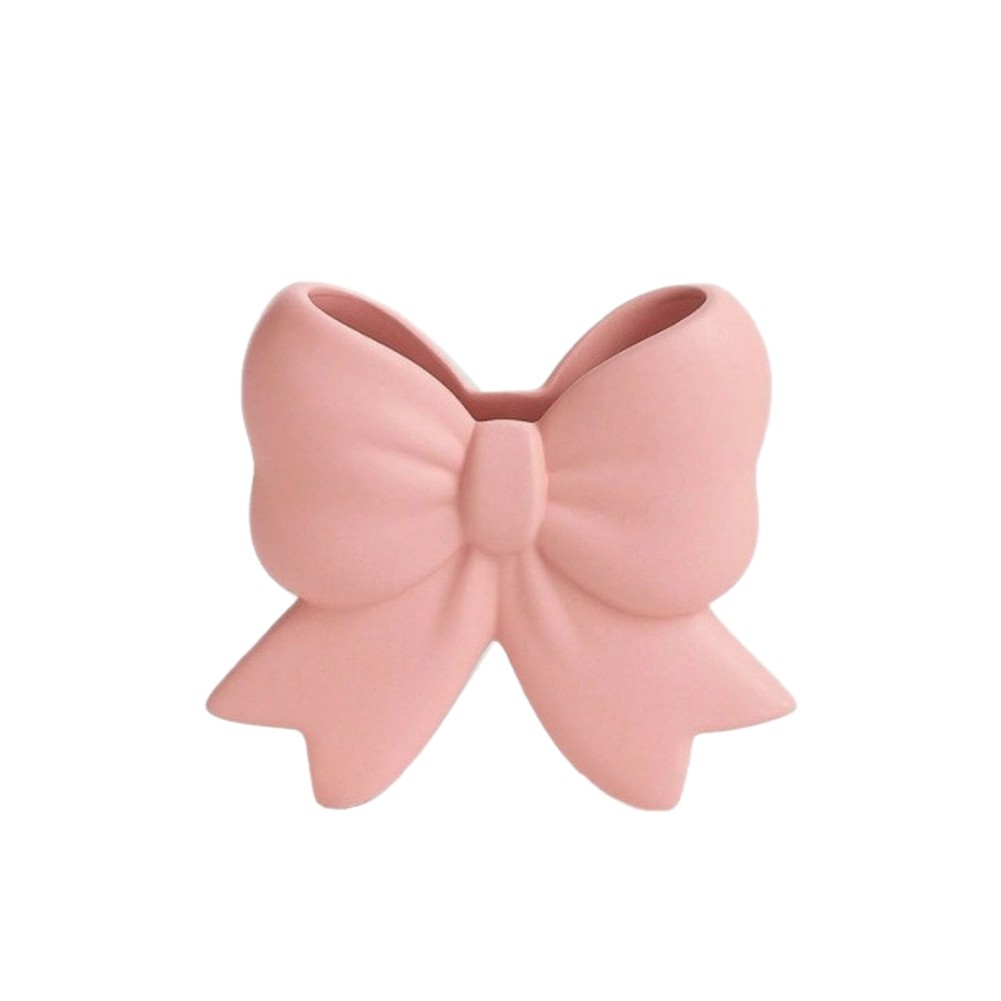 Bow Resin Vase Sophisticated Aesthetic Sturdy Resin Material Charming Bow Detail