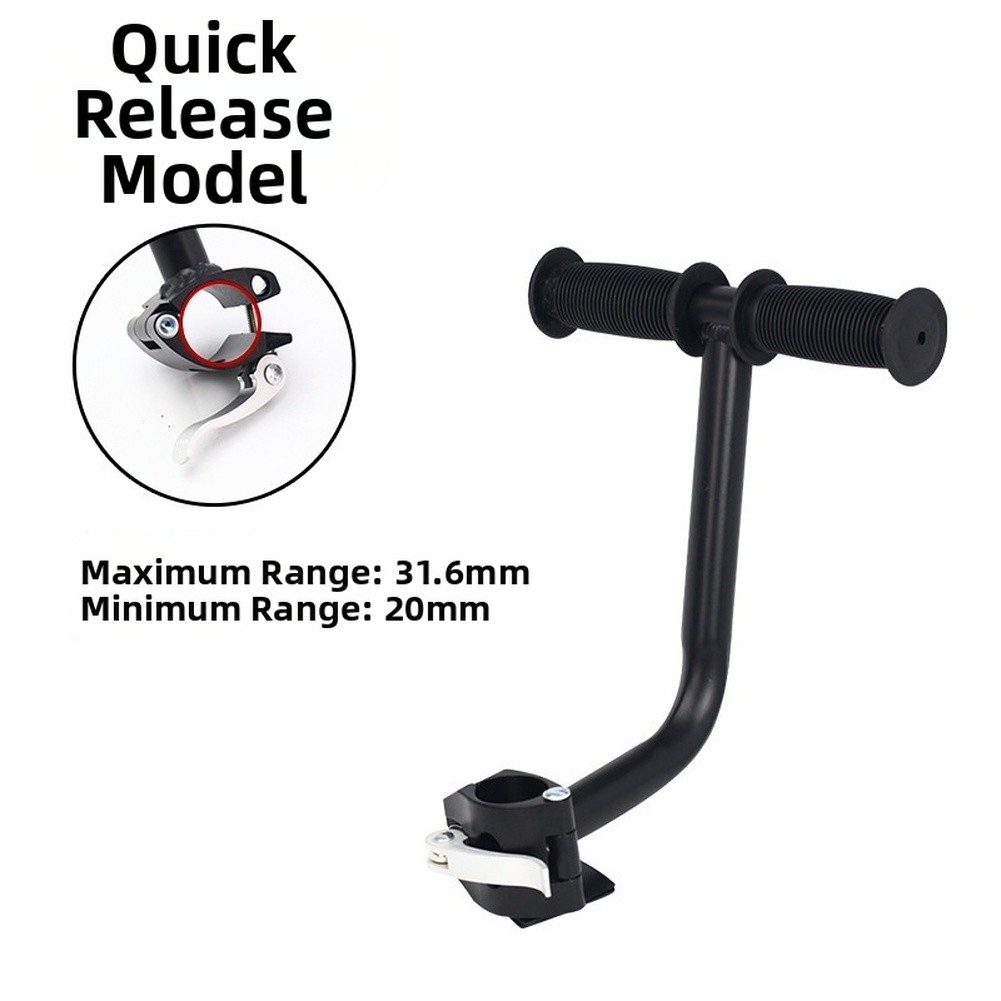 Aluminum Bike Armrest Handlebar Rest 18.5cm x 20.5cm Tool-Free Soft Grip Design