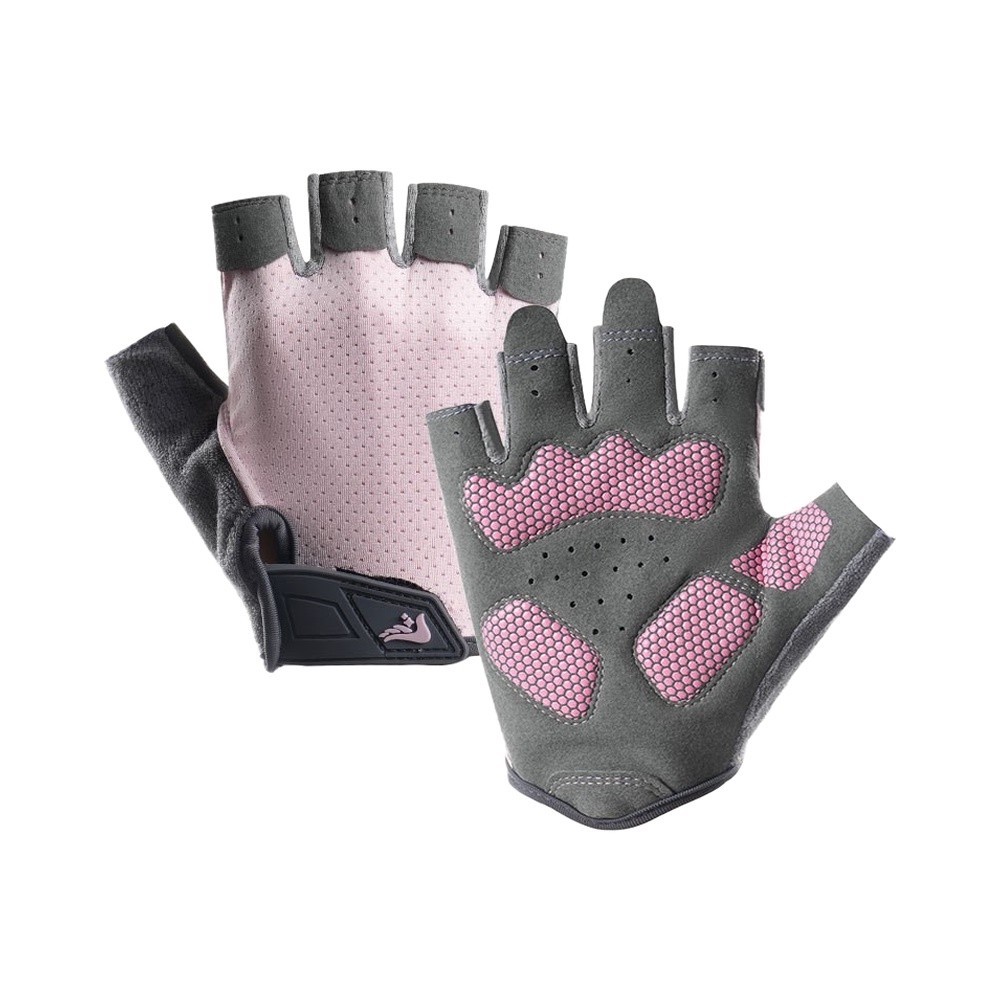 Fingerlose Fahrradhandschuhe Atmungsaktiv Fahrradhandschuhe Spandex Stoffbau