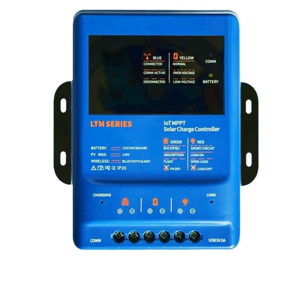 MPPT Solar Charge Controller with Flame Retardant ABS Housing and Aluminum Back