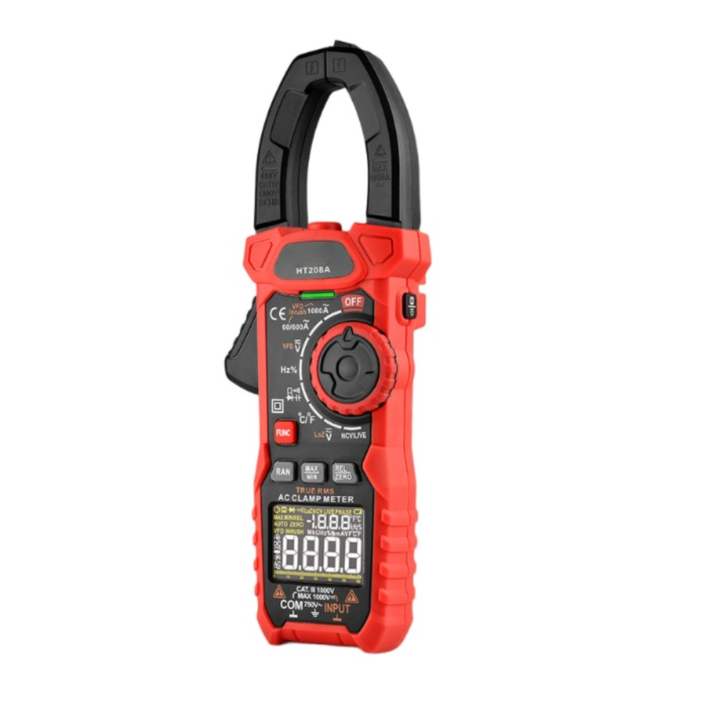 HT208A HT208D 6000 Count True RMS Digital Clamp Meter AC DC Capacitance Tester