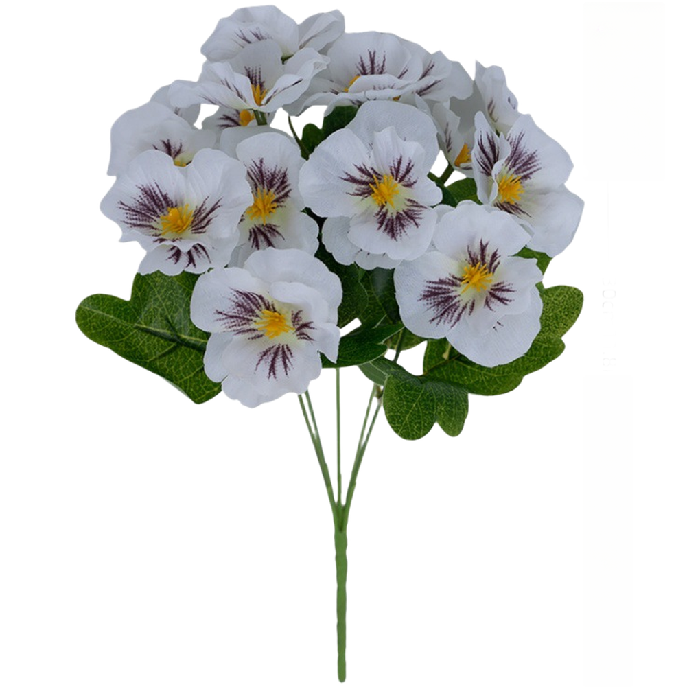 Silk Pansy Artificial Flowers Mixed with Butterfly Orchid for Table Decor