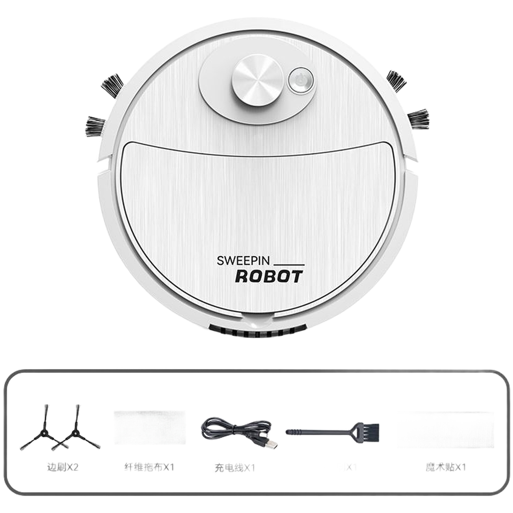 Ultra Thin 5.4cm Robot Vacuum Cleaner Mop Sweeper for Home 18×5.4x18cm