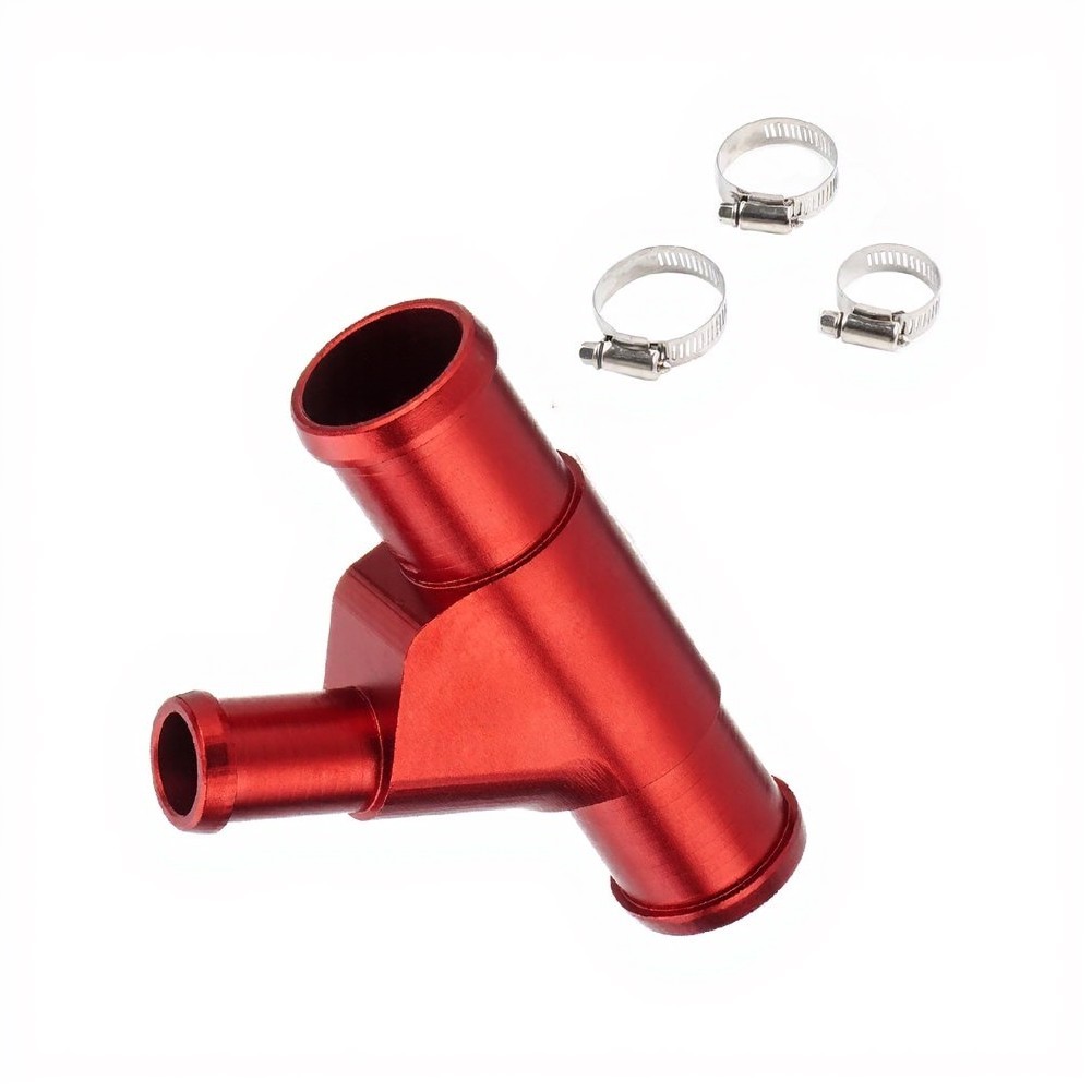 Aluminum Radiator Coolant Y-Pipe w Stainless Steel Clamps For F250 to F550