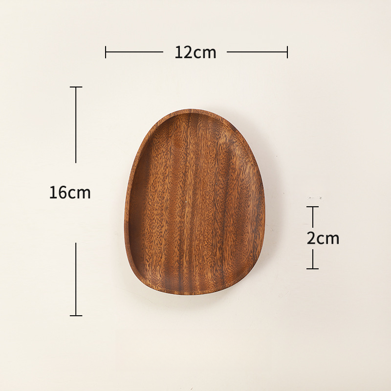 Japanese Style Wooden Snack Tray Walnut Material for Sushi Dessert Display