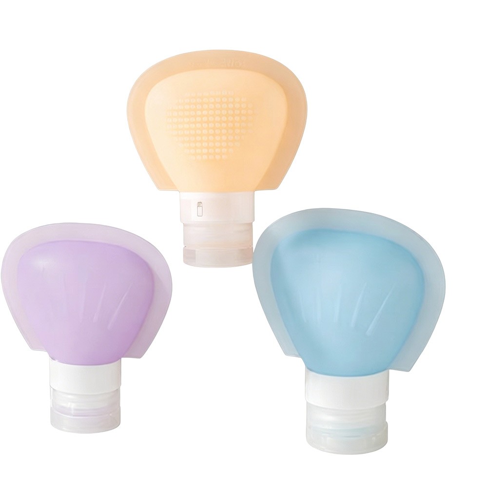 Silicone Travel Bottle Kit 3PCS 60ml + 90ml Compact Squeeze Dispensing Set