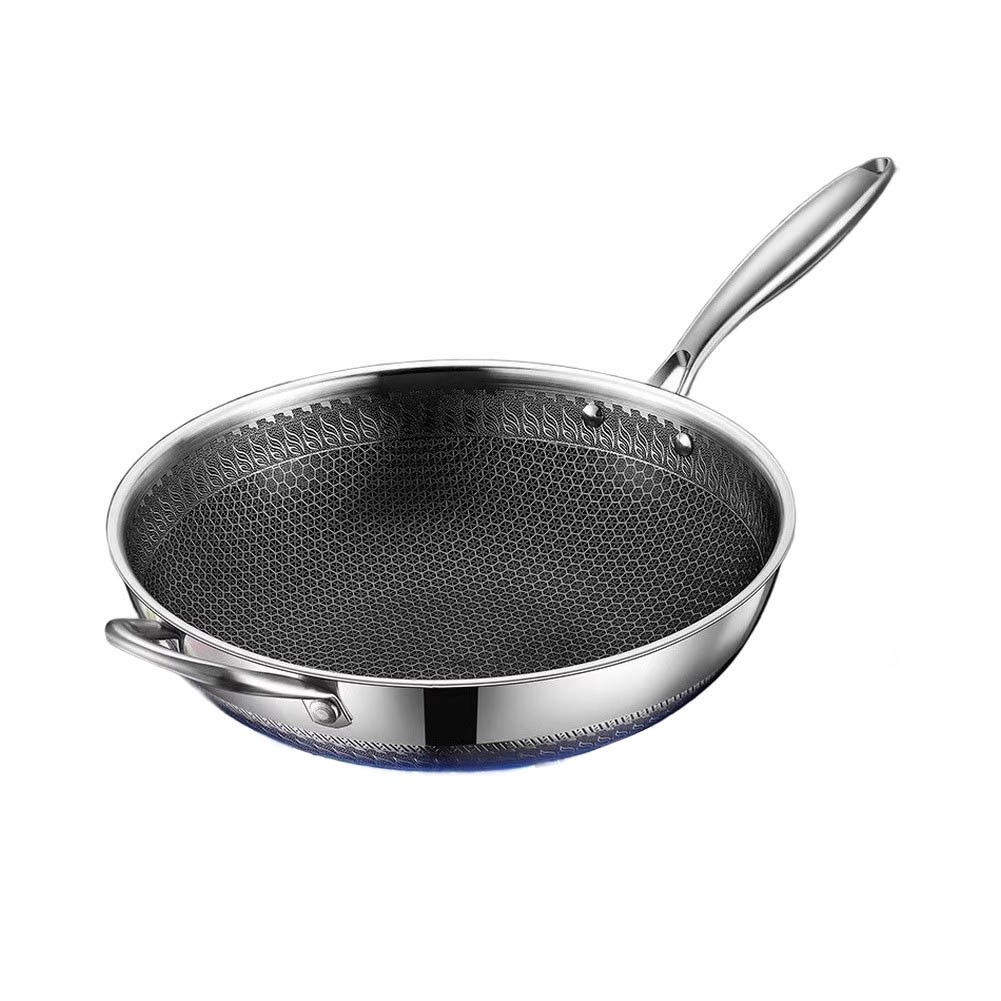 Tri Size Nonstick Wok 12.6 inch 13.4 inch 14.2 inch Oven Safe Up to 900 F