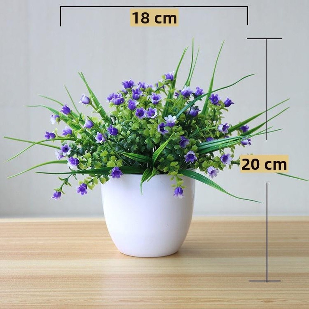 Modern Artificial Lily of the Valley Potted Flower for Minimalist Decor