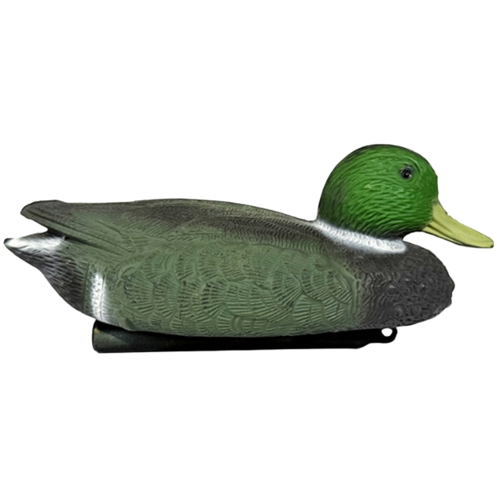 Green Head Duck Decoy Realistic Design PE Plastic for Hunting and Garden Use