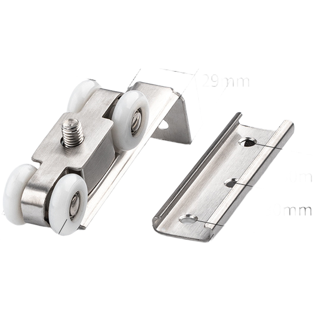 Silent Sliding Door Wheels 4 Pack Stainless Steel Body Nylon Pulley 10x10x5cm