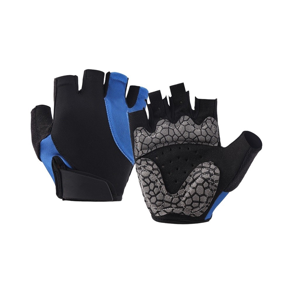 For Cycling Half Finger Gloves Polyester Fabric Shock Absorbing for All Seasons