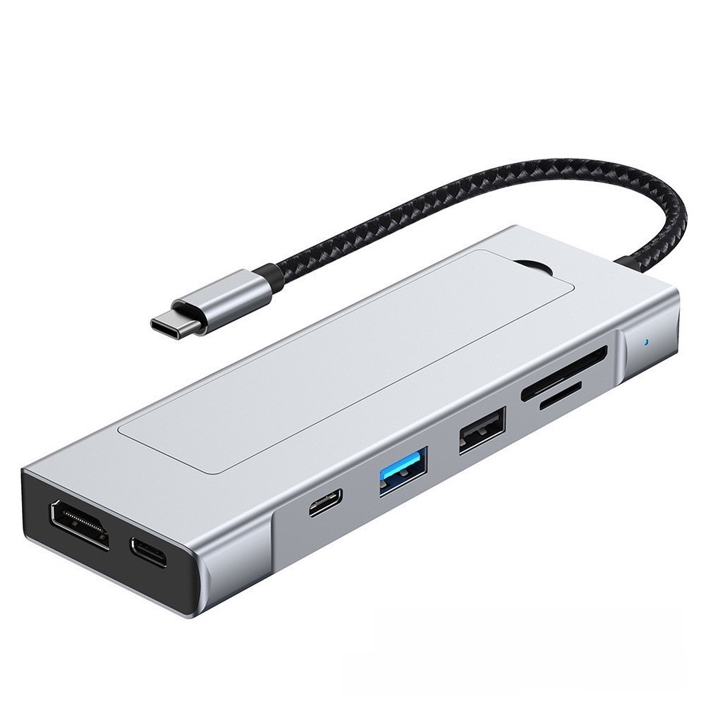 Portable Type-C Hub USB 3.2 with Support and Memory Card Reader for PC