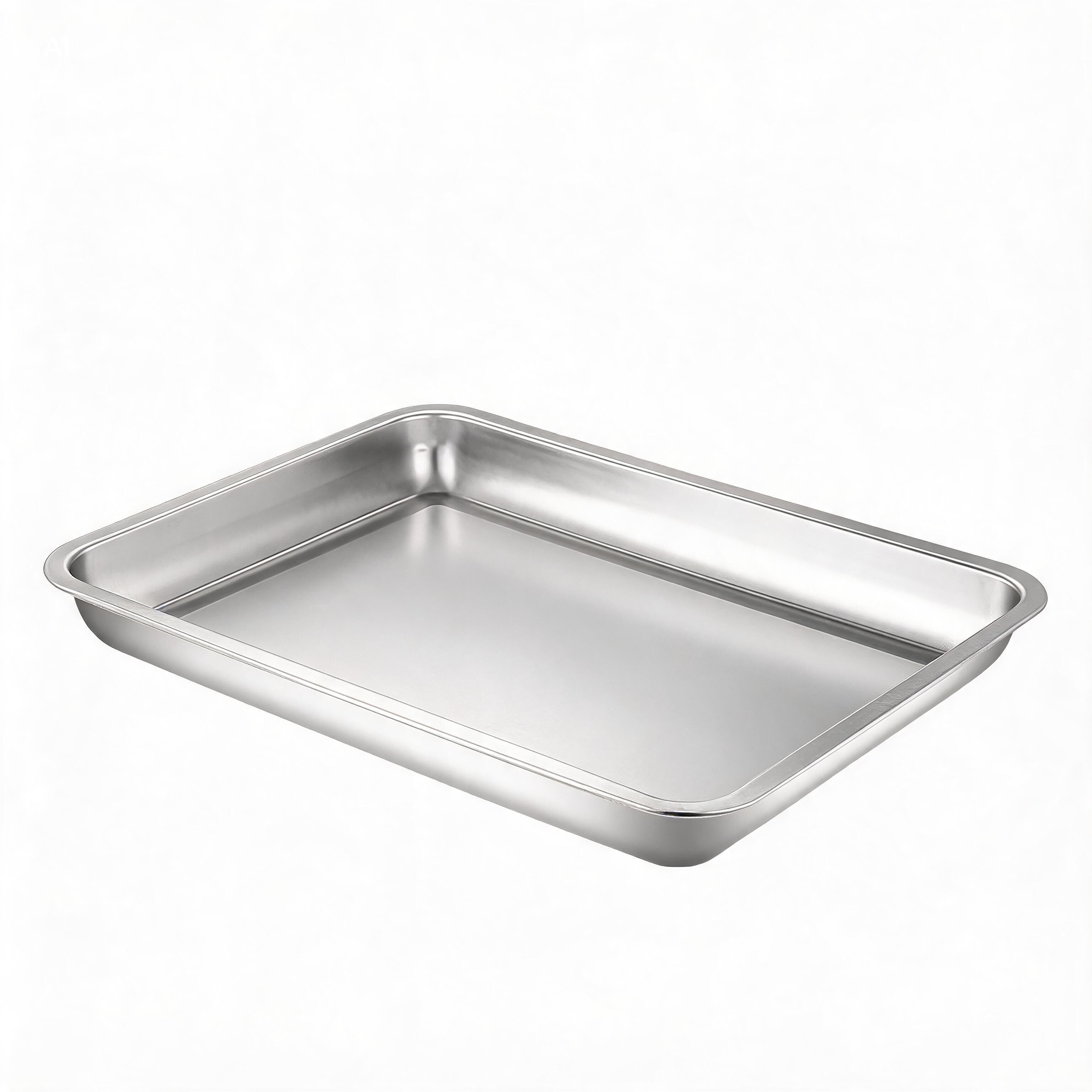 Stainless Steel Square Deep Tray for Restaurant and Catering Use 45x35x2cm - Produktbild 1