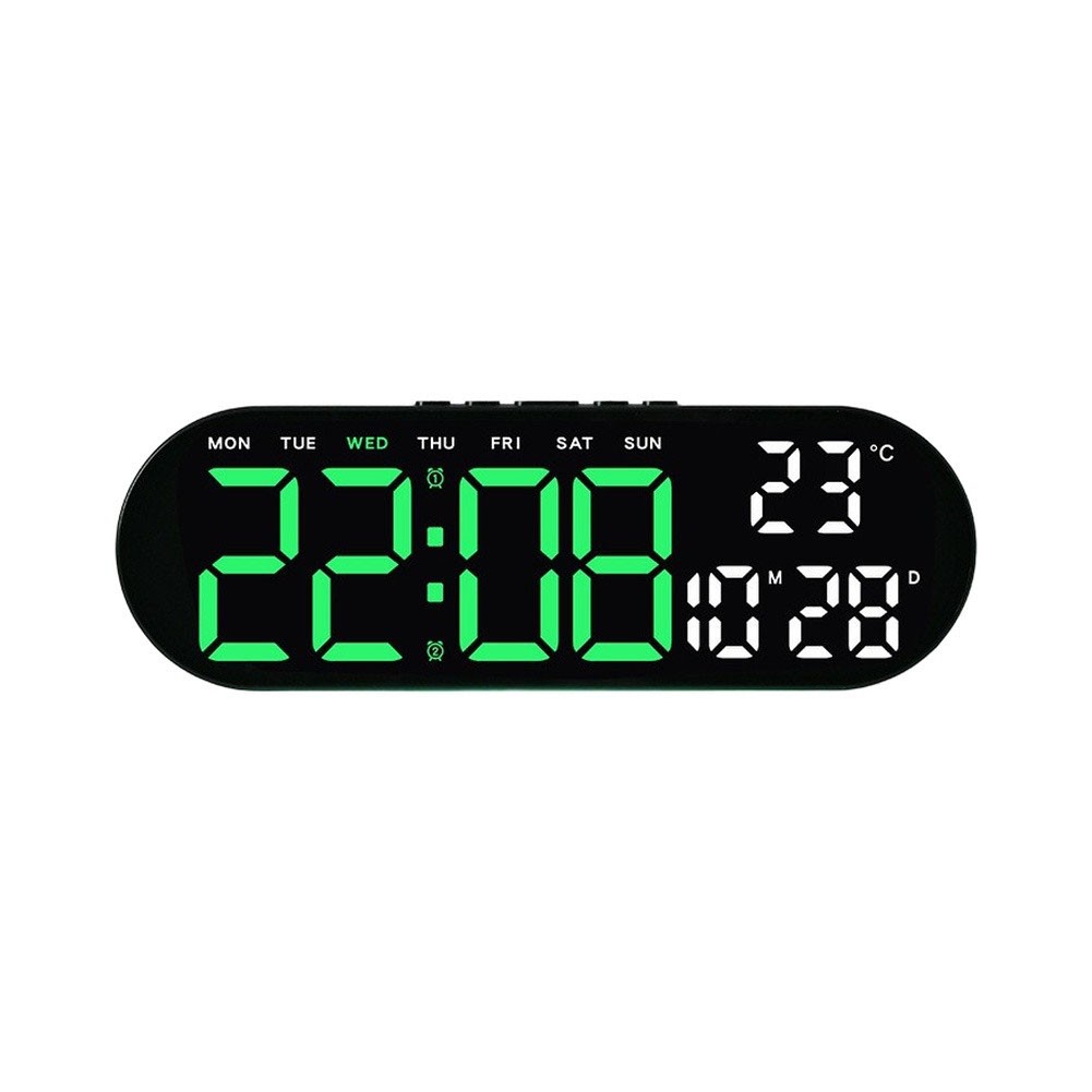 LED Clock with Temperature Sensor and Alarm for Home and Commercial Use