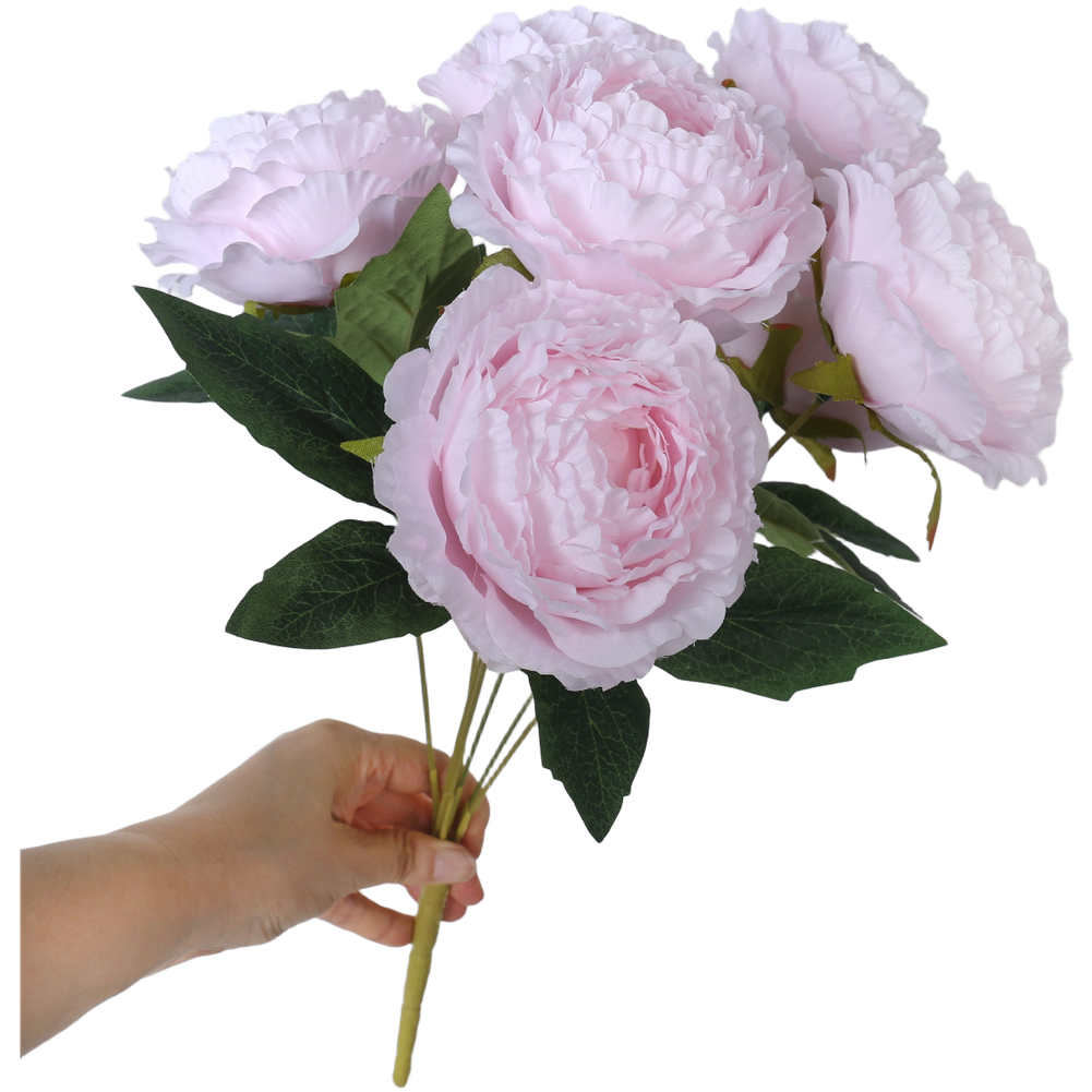 7 Head Silk Peony Bouquet Artificial for Wedding Home Office for hotel